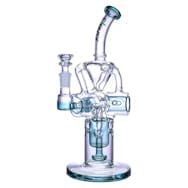 Clover Glass | Bong | Water Pipe | 10.5" | Drumstrom Perc Recycler | Assorted