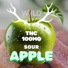 WYLD - Sour Apple 100mg Gummies