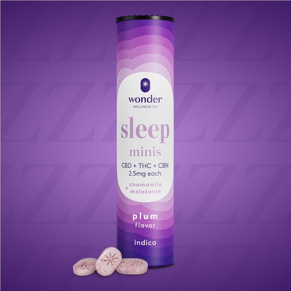 *Wonder Sleep Minis 1:1:1 (Plum) [40pk] (100mg CBD/100mg THC/100mgCBN) Illinois