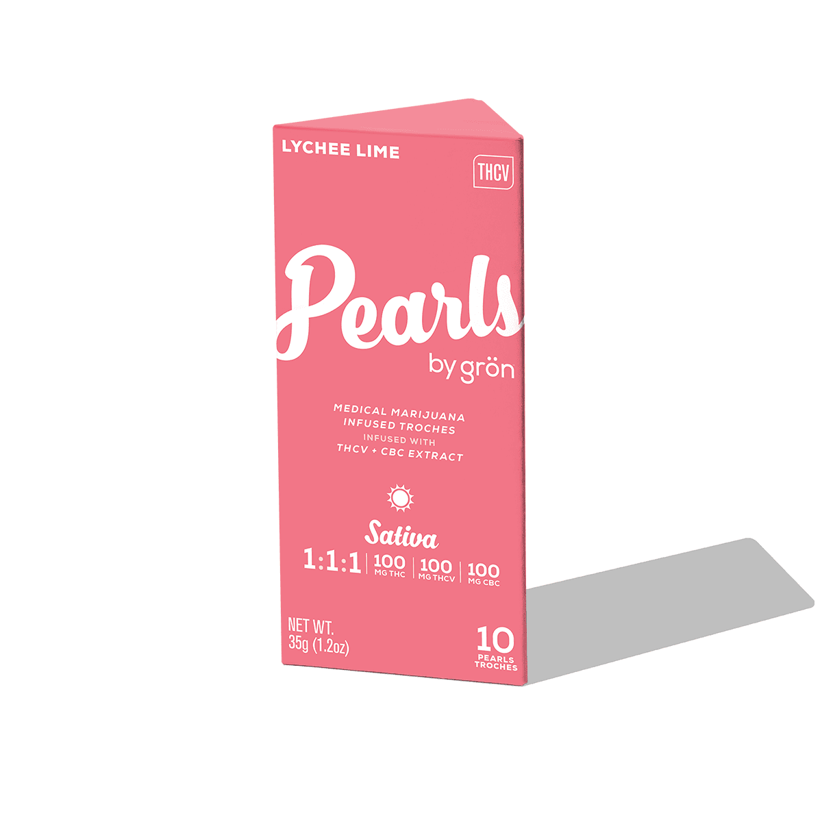 1:1:1 Lychee Lime Pearls [10pk] (10mg THC/10mg THCV/10mg CBC per troche)