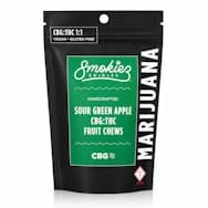 Smokiez - Sour Green Apple Sativa 1:1 Fruit Chews - Gummies - 100mg