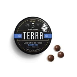 KIVA - SOLVENTLESS CHOCOLATE - BLUEBERRIES X TERRA BITES - 100MG