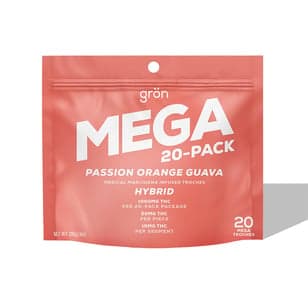 Passion Orange Guava [20pk] (50mg THC per troche, 10mg THC per segment)