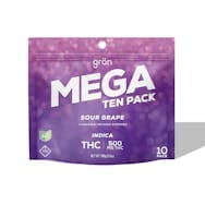 Grön | Sour Grape MEGA 10-Pack - THC - Indica (500mg)