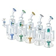 High Point Glass | Bong | Water Pipe | 10" | High Tech Pod Shower Head Perc Recycler | Assorted
