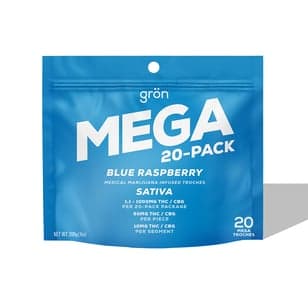 1:1 Blue Raspberry [20pk] (50mg THC/50mg CBG THC per troche, 10mg THC/10mg CBG per segment)
