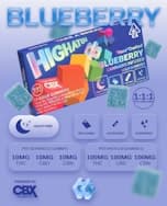 HIGHATUS- BLUEBERRY THC:CBD:CBN 10PC (10MG/100MG) SOUR GUMMIES [I]
