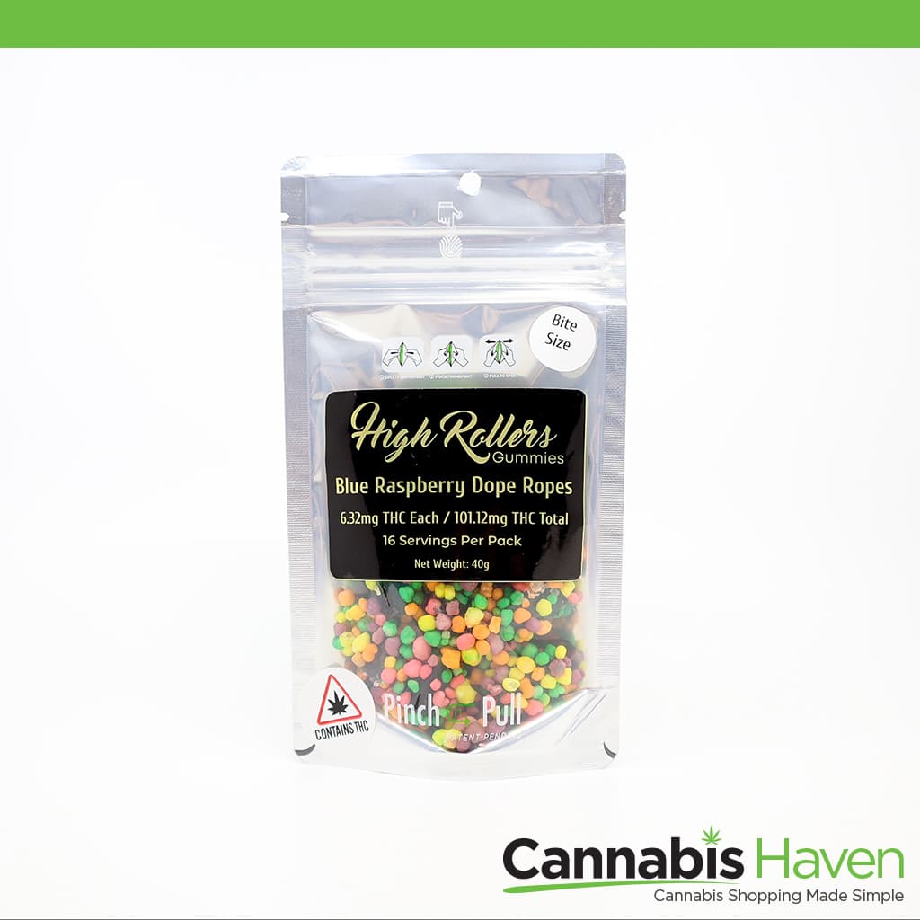 High Rollers Blue Raspberry Dope Rope 100mg