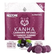 2:1 Blueberry Acai Harmony Restore CBG Gummies