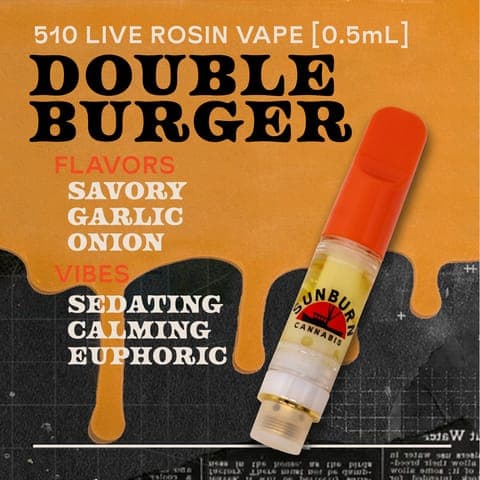 Double Burger - 0.5g Live Rosin Cartridge