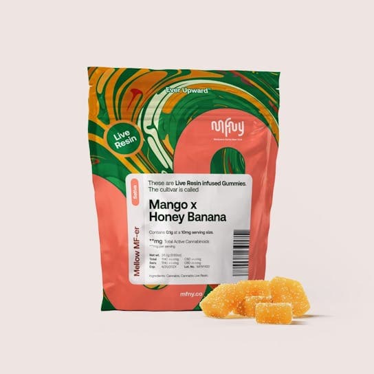 MFNY | Mango x Honey Banana Live Resin Gummies | 10 pk