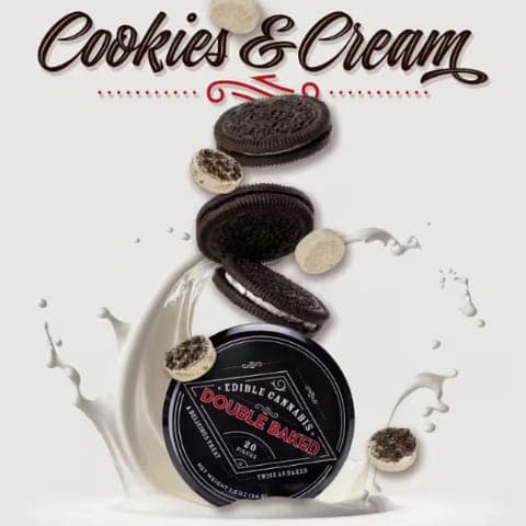 Double Baked | Cookies & Cream | 100 mg RSO Chocolate | 20 Pack Nano