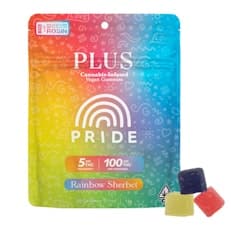 RAINBOW SHERBET PRIDE GUMMIES - 100 mg - 20 Pack