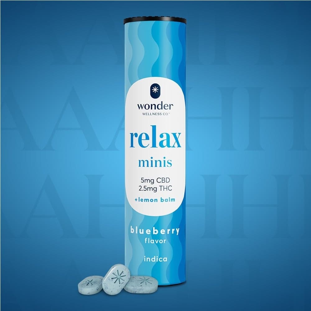*Wonder Relax Minis 2:1 (Blueberry) [40pk] (200mg CBD/100mg THC) Illinois
