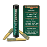 GREENS - Cheddar Cheeze - 3 x .33g Mini Pre-rolls