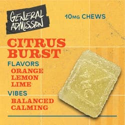 Citrus Burst 100mg 10pk - Distillate Chews