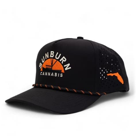 Patch Hat with Black Rope