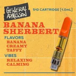 Banana Sherbert - 1g Distillate Vape Carts