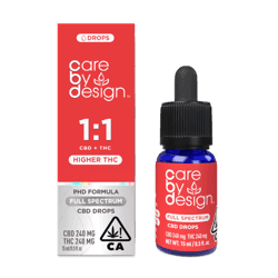 CARE BY DESIGN - CBD TINCTURE - 1:1 CBD X HIGHER FULL SPECTRUM DROPS - 15ML