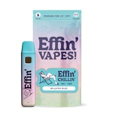 Effin' Chillin Relaxing Razz 7:1 THC:CBD Disposable Vape