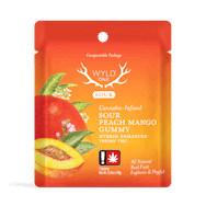 Wyld One | Sour Peach Mango Hybrid Enhanced Gummy | 100mg