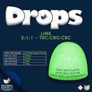 Drops Lime CBC:CBG Gummies 110mg 10pk