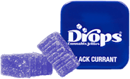 Drops | Black Currant 1:1:1 THC:CBD:CBN LRosin Gummy | 12G 2Pk