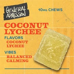 Coconut Lychee 100mg 10pk - Distillate Chews
