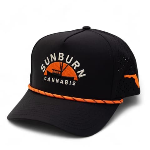Patch Hat with Orange Rope