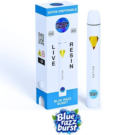 Moondust | Blue Razz Burst | Live Resin Disposable | 2g
