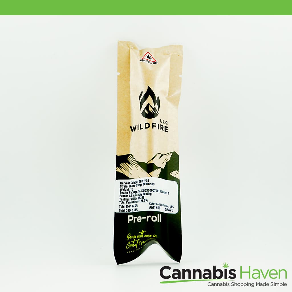 Wildfire Blood Orange Diamond 1g Pre Roll