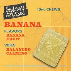 Banana 100mg 10pk - Distillate Chews