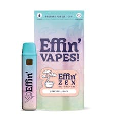 Effin' Zen Peaceful Peach 14:1:1 THC:CBG:CBC Disposable Vape
