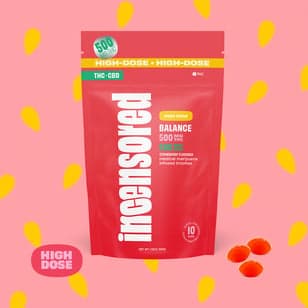 1:1 Strawberry Balance THC + CBD High Dose [10pk] (50mg CBD/50mg THC per troche)