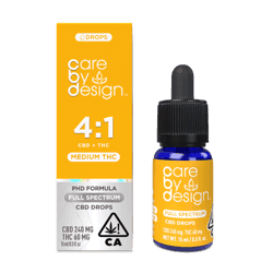 CARE BY DESIGN - CBD TINCTURE - 4:1 CBD X MEDIUM FULL SPECTRUM DROPS - 15ML