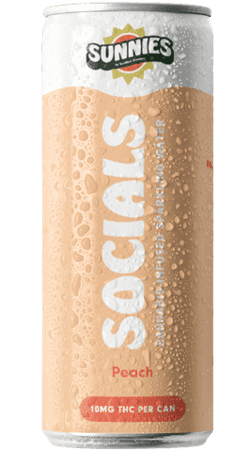 Sunnies Socials | Sparkling Water - Peach | 10mg