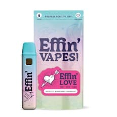 Effin' Love Seductive Strawberry Champagne 14:1:1 THC:CBD:CBC Disposable Vape