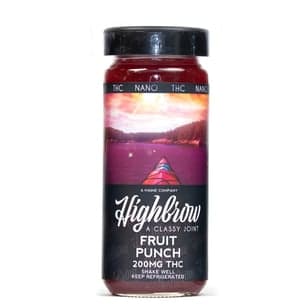 Highbrow | High Dose | Fruit Punch | Hash Rosin | Nano Infused | Drink | 8oz | 200mg