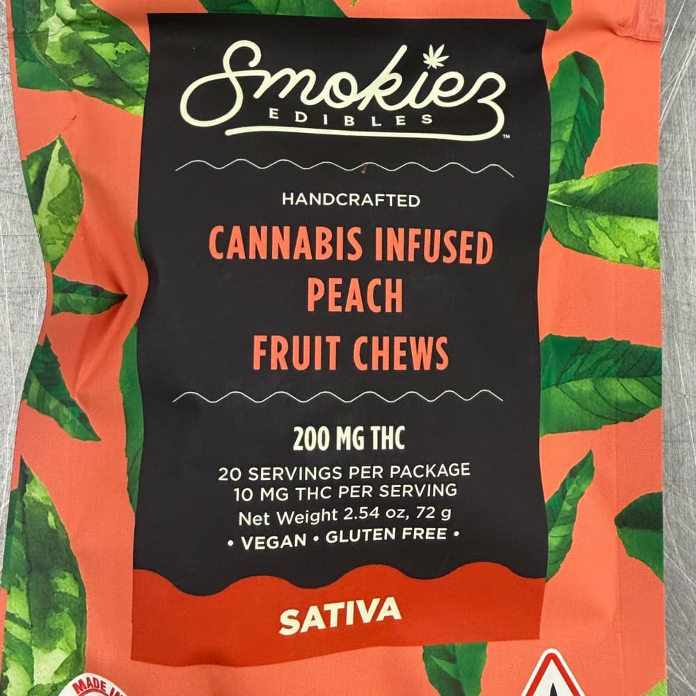 Smokiez | Peach | Sativa | Fruit Chews | 200mg