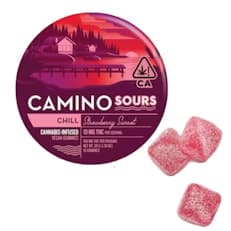 CAMINO STRAWBERRY SUNSET 10MG SOUR GUMMIES
