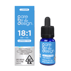 CARE BY DESIGN - CBD TINCTURE - 18:1 CBD X LOWER FULL SPECTRUM DROPS - 15ML