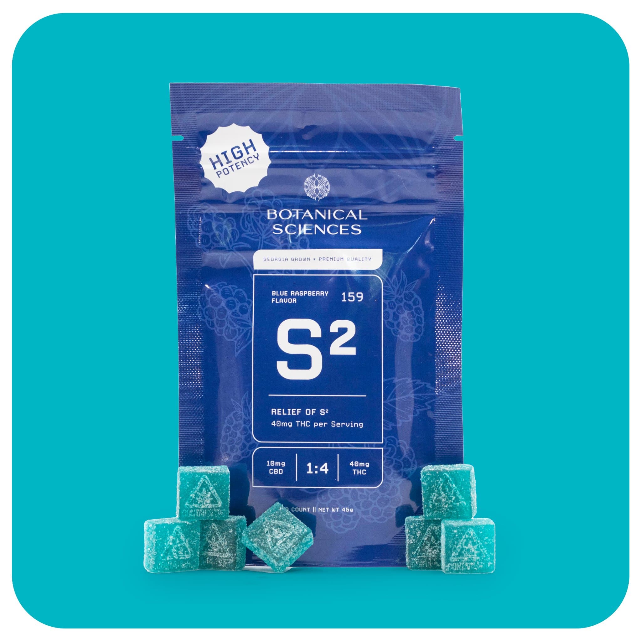 BS - Blue Raspberry Soft Squares (S2) 1:4 (400mg)
