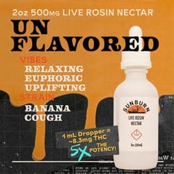 2oz Unflavored Banana Cough - 500mg Nectar Tincture