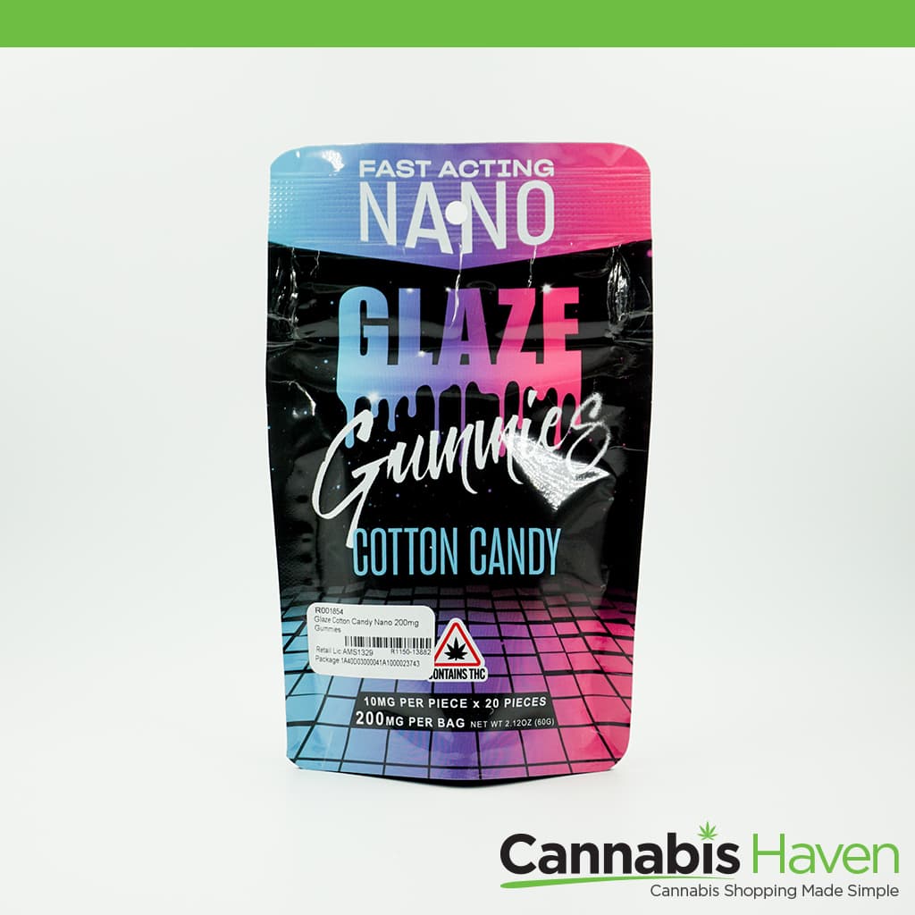 Glaze Cotton Candy Nano 200mg Gummies