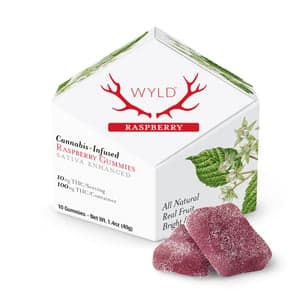 Raspberry Sativa Enhanced Gummies | 100mg