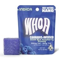 WHOA GUMMIES - SOUR BLUE RASPBERRY 100MG (1CT)