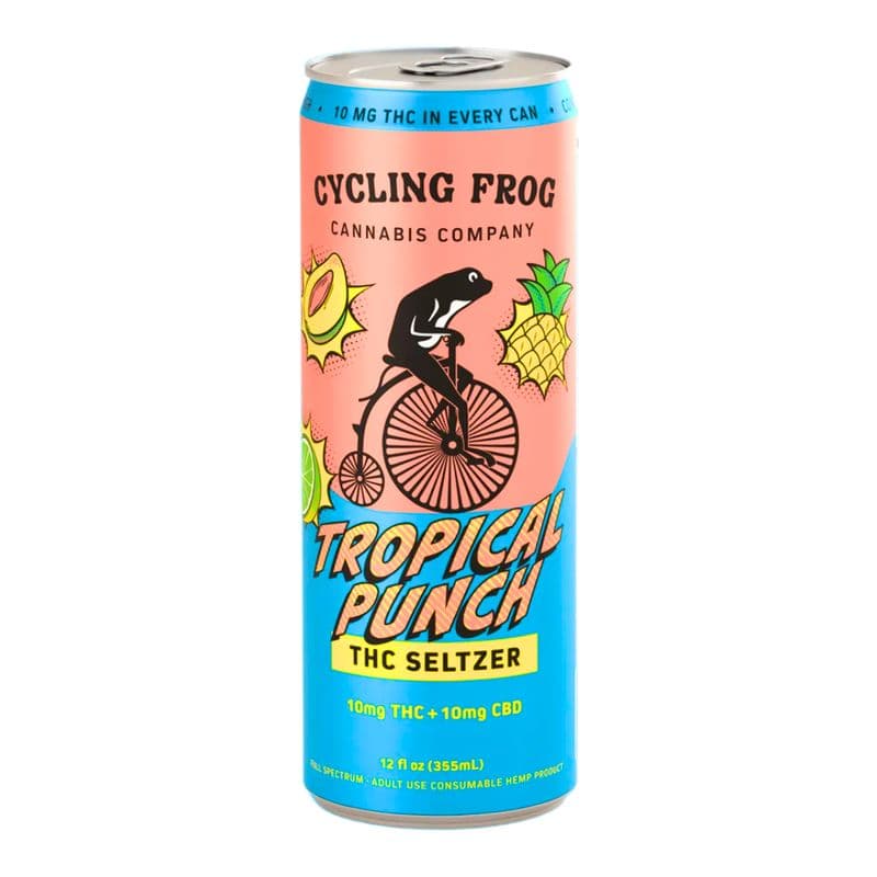 Tropical Punch Seltzer 10mg THC | Cycling Frog