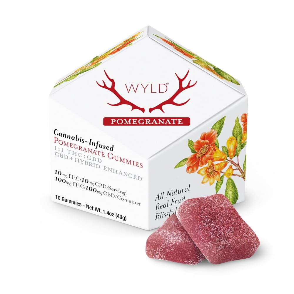 Pomegranate 1:1 CBD + Hybrid Enhanced Gummies | 100mg