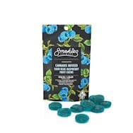 Smokiez- Fruit Chews 10pk Sour Blue Raspberry Indica 100mg