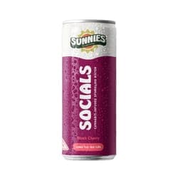 Sunnies Socials | Sparkling Water - Black Cherry Sparkling Water | 10MG